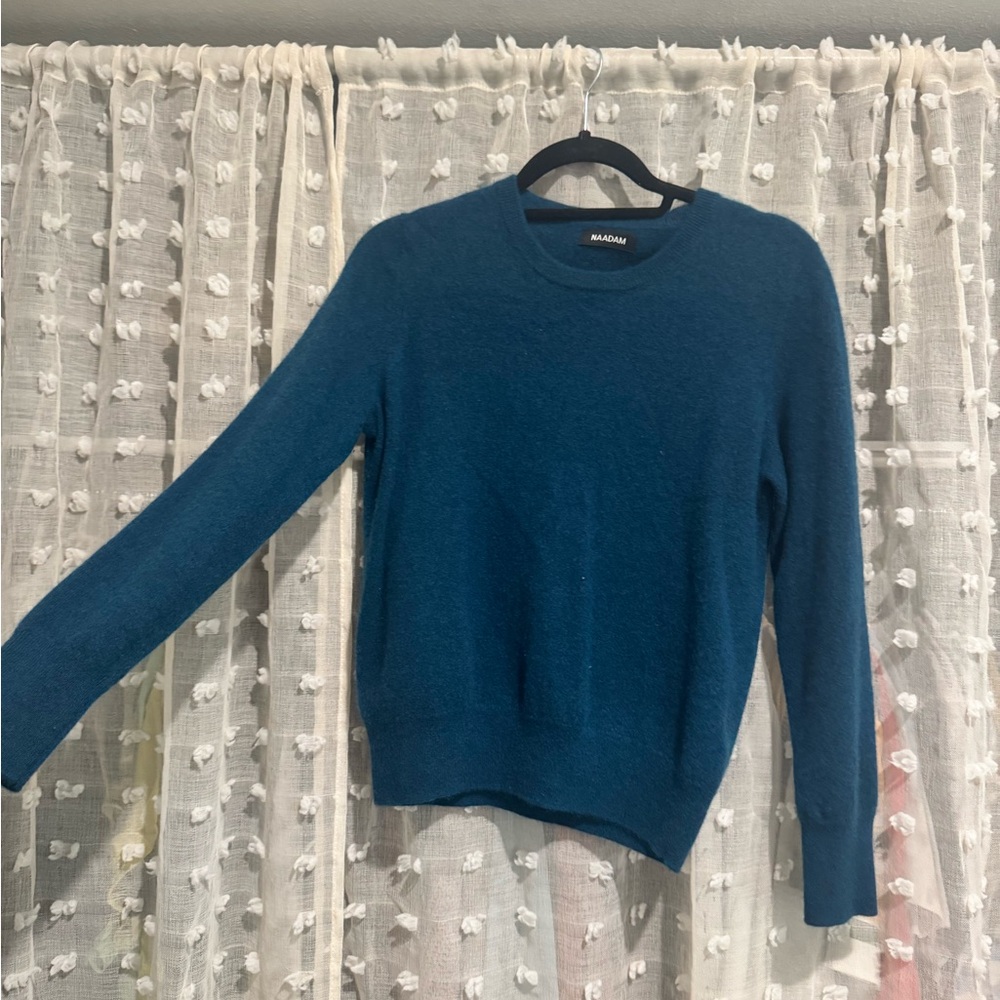 NAADAM Teal Women's Crew Neck Sweater